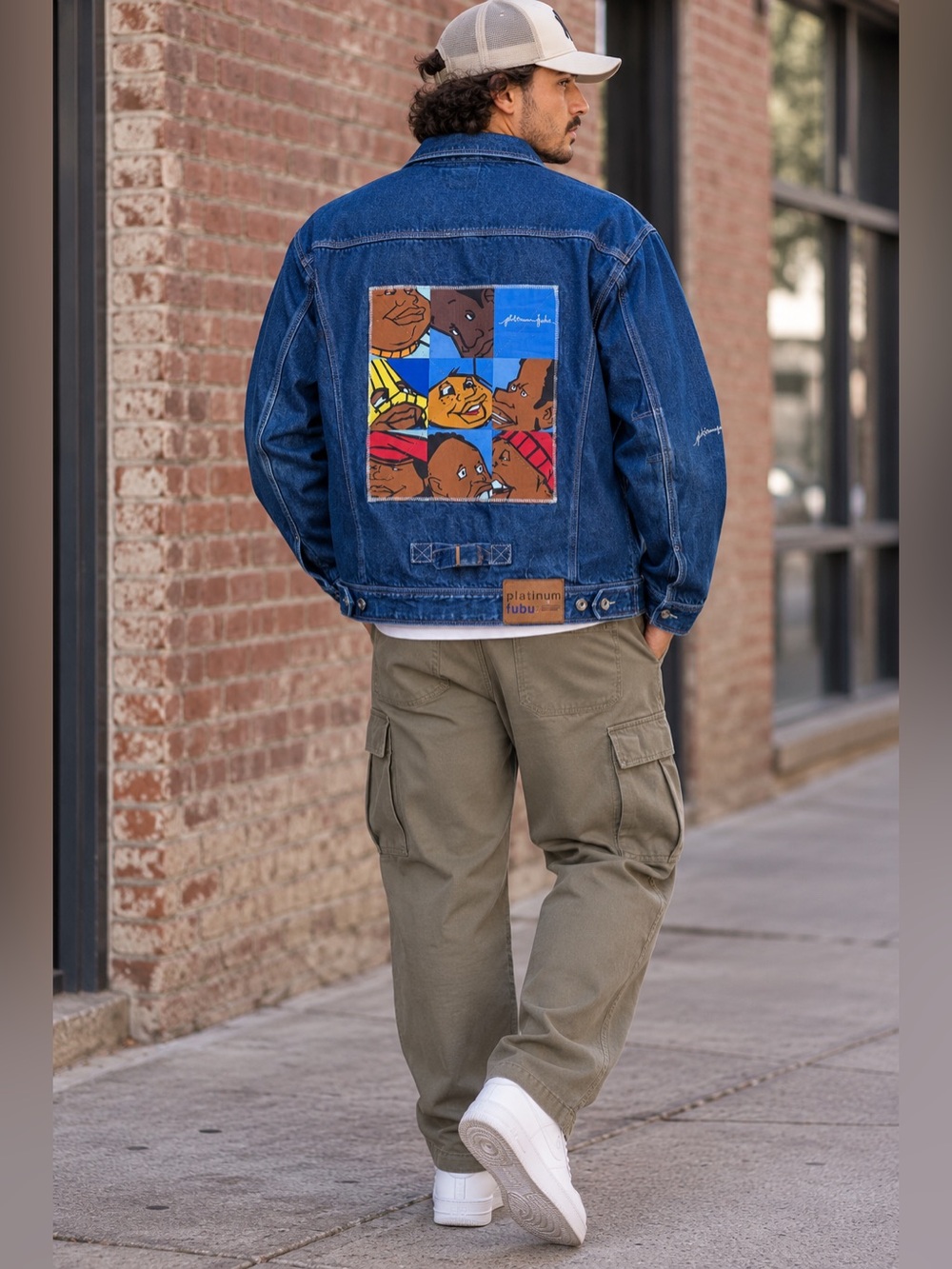 Vintage Platinum FUBU Fat Albert Denim Jacket XL Y2K